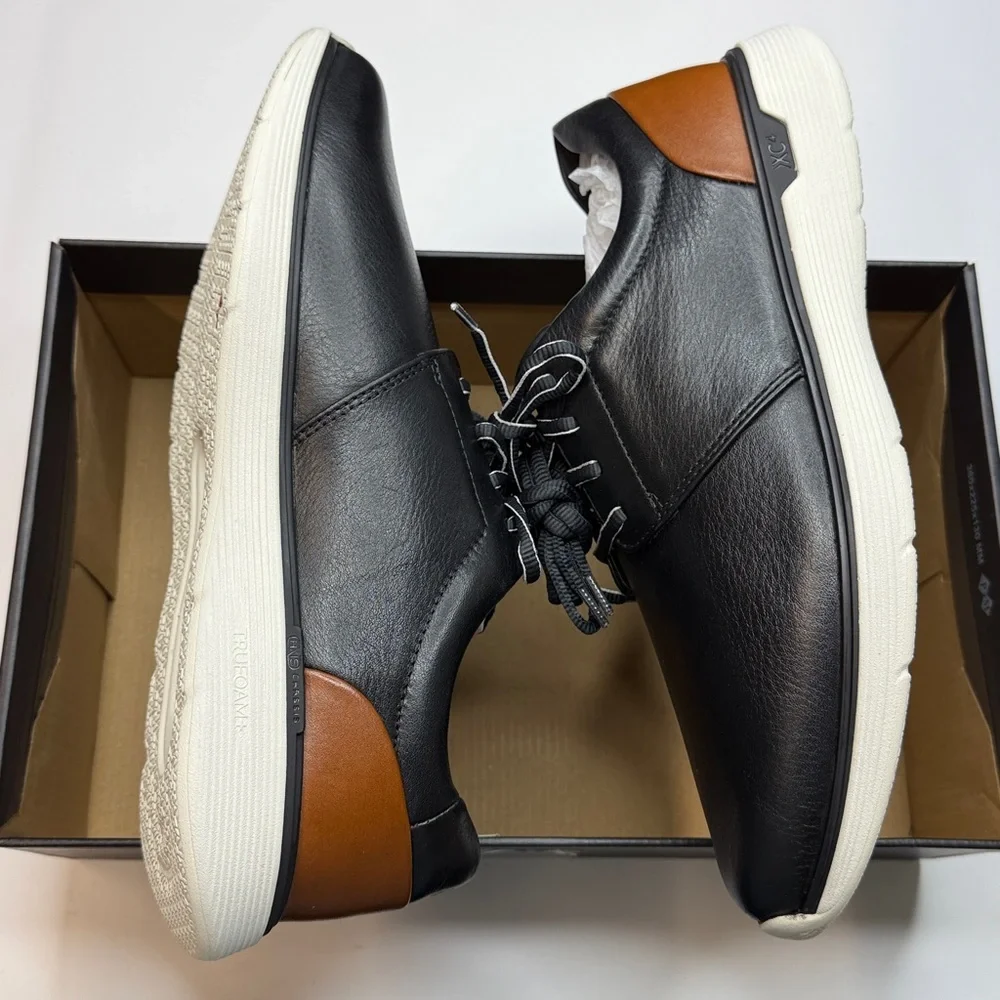 Johnston & Murphy XC4 Prentiss Plain Toe Black Waterproof Full Grain- 11 XW
